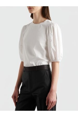 MSCH Copenhagen MSCH Copenhagen mschcebrina 2 4 top T-shirt Korte mouw bright white
