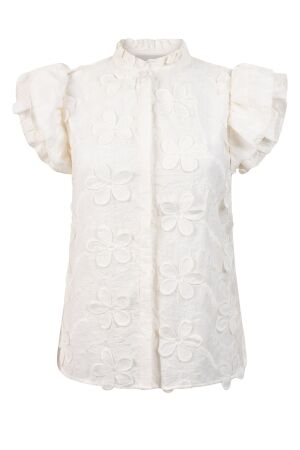 Aaiko Aaiko gezana embroidery vis 671 T-shirt Korte mouw 114300 les blancs