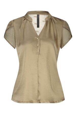 ZIP73 ZIP73 top tulip sleeve mesh z25/115/05/710 T-shirt Korte mouw 710 gold