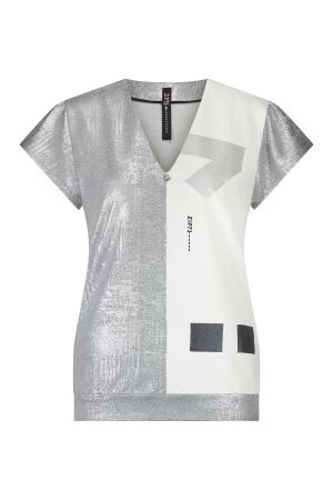 ZIP73 ZIP73 top 2-half z25/305/02/040 T-shirt Korte mouw 040 silver