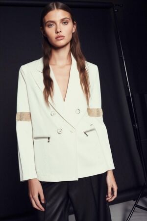 ZIP73 ZIP73 blazer zippers mesh z25/308/02/111 Blazers 111 off-white