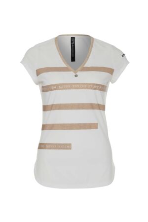ZIP73 ZIP73 top v stripe z25/916/01/111 T-shirt Korte mouw 111 off-white
