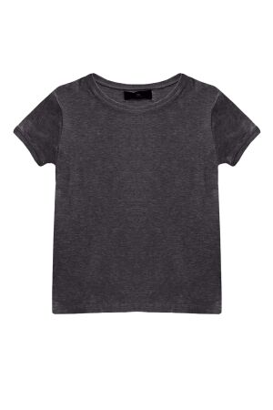 WithBlack WhitBlack wblheather ss tee T-shirt Korte mouw dark grey melange