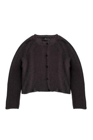 WithBlack WhitBlack wblindiana ls o-neck cardigan Vest suns grey