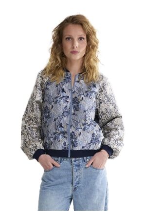 SUMMUM SUMMUM bomber jacquard mix Jackets 496 navy