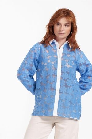 Studio Anneloes Studio Anneloes chrisje flower blouse 12354 Blouse 6601 shirt blue