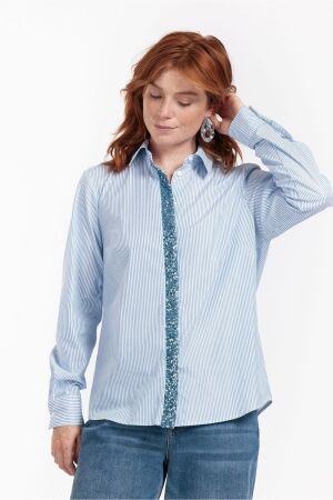 Studio Anneloes Studio Anneloes bobby poplin blouse 12371 Blouse 6610 light blue/off white 6610 light blue/off white