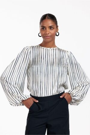 Studio Anneloes Studio Anneloes laurien satin blouse 12385 Blouse 1469 kit/dark blue