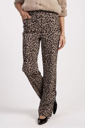 Studio Anneloes Studio Anneloes bridget leopard trousers 12299 Broek 2290 latte/black