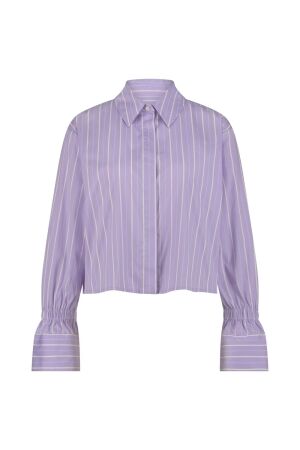 Studio Anneloes Studio Anneloes fildeli poplin stripe blouse 12312 Blouse 4866 light lila/light blue