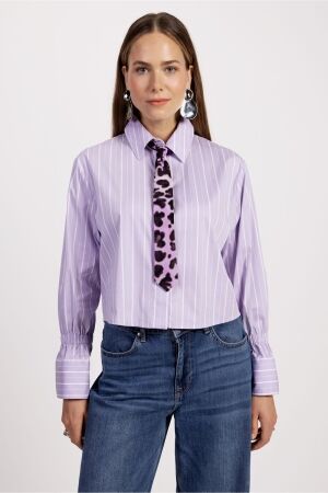 Studio Anneloes Studio Anneloes satin animal tie 12316 Stropdas 5790 lila/black