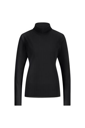 Studio Anneloes Studio Anneloes faith rib col top 12333 T-shirt Lange mouw 9000 black