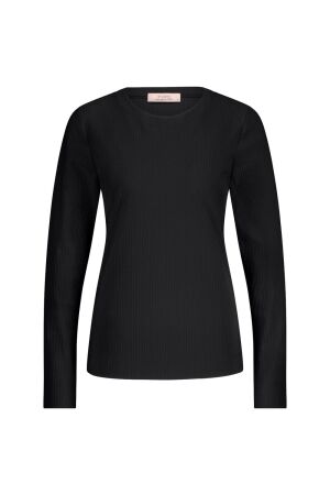 Studio Anneloes Studio Anneloes travel rib tee ls 12334 T-shirt Lange mouw 9000 black