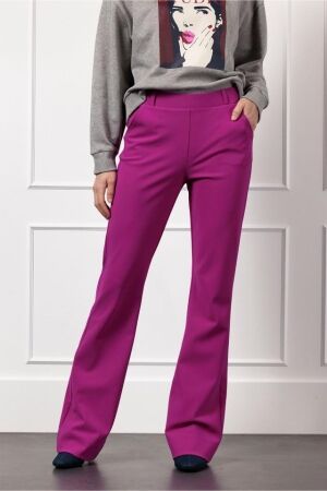 Studio Anneloes Studio Anneloes flair long bnd structure trousers 12183 Flared 5100 magenta