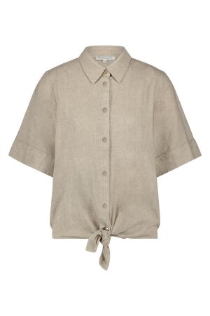 Tramontana Tramontana knot-detailed blouse c02-16-301 Blouse 002001 sandmelange