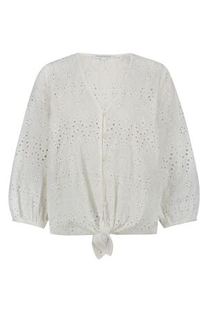 Tramontana Tramontana brodery blouse c07-16-301 Blouse 001100 offwhite
