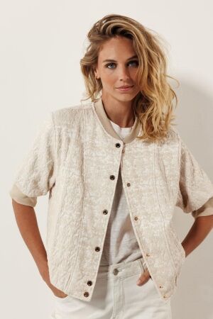 Tramontana Tramontana jacquard bomber jacket c08-16-803 Jackets 001101 offwhitemelange
