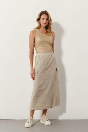 Tramontana Tramontana coated rib singlet q07-16-402 Tops en Singlets 008100 gold