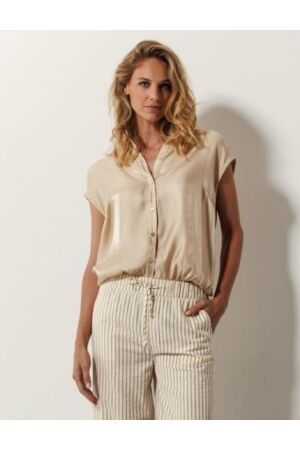 Tramontana Tramontana sleeveless shimmer blouse c16-16-302 Blouse 002000 sand
