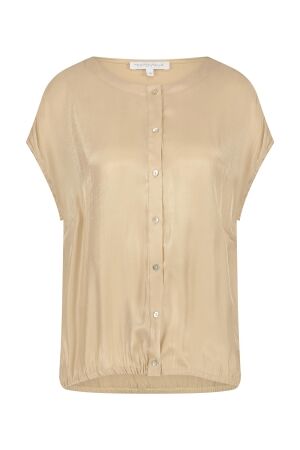 Tramontana Tramontana sleeveless shimmer blouse c16-16-302 Blouse 002000 sand