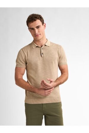 Petrol Petrol men knitwear polo m-1050-kwc207 Poloshirts 7130 light tan