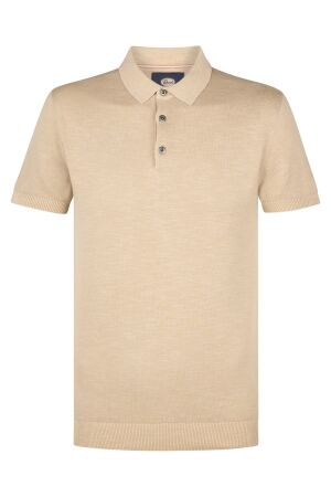 Petrol Petrol men knitwear polo m-1050-kwc207 Poloshirts 7130 light tan