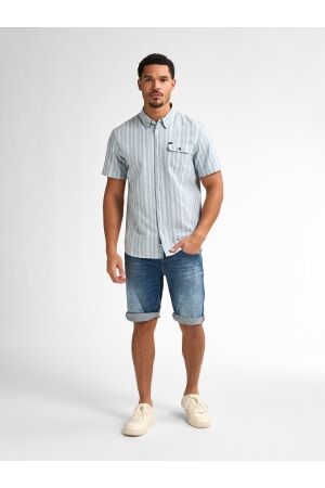 Petrol Petrol men shirt short sleeve aop m-1050-sis417 Overhemd 5187 pale blue