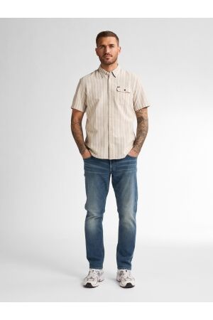 Petrol Petrol men shirt short sleeve aop m-1050-sis417 Overhemd 7130 light tan