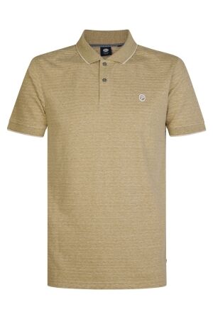 Petrol Petrol men polo short sleeve m-1050-pol916 Poloshirts 7130 light tan