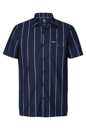 Petrol Petrol men shirt short sleeve aop m-1050-sis428 Overhemd 5079 dark indigo