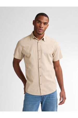 Petrol Petrol men shirt short sleeve uni m-1050-sis414 Overhemd 7130 light tan