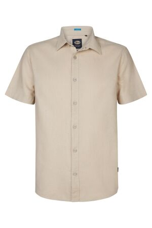 Petrol Petrol men shirt short sleeve uni m-1050-sis414 Overhemd 7130 light tan