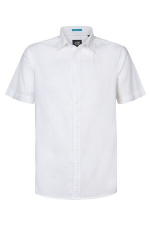 Petrol Petrol men shirt short sleeve uni m-1050-sis414 Overhemd 0000 bright white