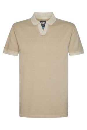 Petrol Petrol men polo short sleeve m-1050-pol910 Poloshirts 7130 light tan