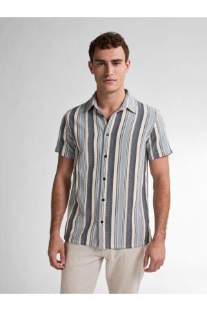 Petrol Petrol men shirt short sleeve aop m-1050-sis442 Overhemd 5178 navy blue