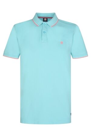 Petrol Petrol men polo short sleeve m-ros-pol003 Poloshirts 5180 aqua