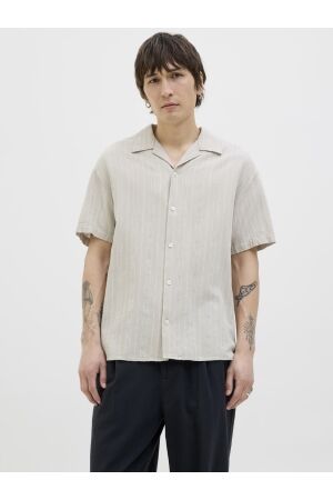 Jack & Jones Jack & Jones jprccmontana dobby resort s/s shirt sn Overhemd silver lining
