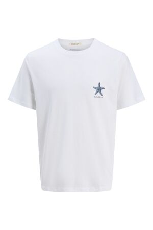 Jack & Jones Jack & Jones jorcanggu illu tee ss crew neck Print T-shirts bright white