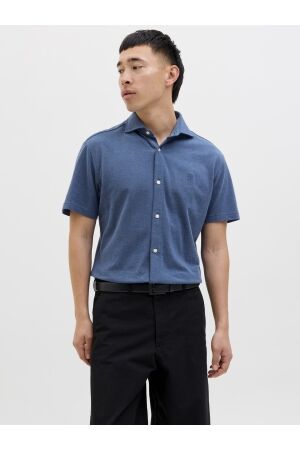 Jack & Jones Jack & Jones jprblalance pique s/s shirt smu Overhemd chambray blue