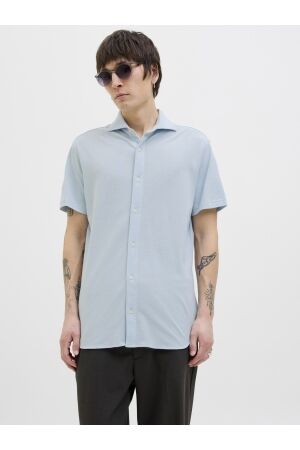 Jack & Jones Jack & Jones jprblalance pique s/s shirt smu Overhemd twilight blue