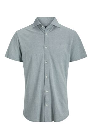 Jack & Jones Jack & Jones jprblalance pique s/s shirt smu Overhemd stormy sea