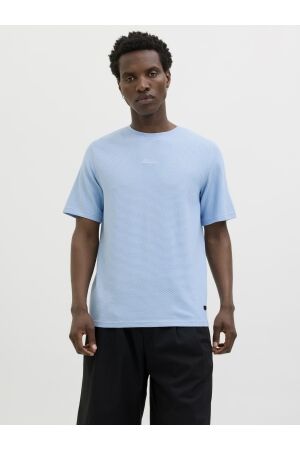 Jack & Jones Jack & Jones jprblafranco ss tee crew neck ln Print T-shirts chambray blue
