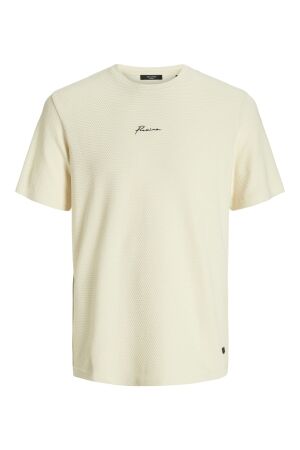 Jack & Jones Jack & Jones jprblafranco ss tee crew neck ln Print T-shirts cloud cream