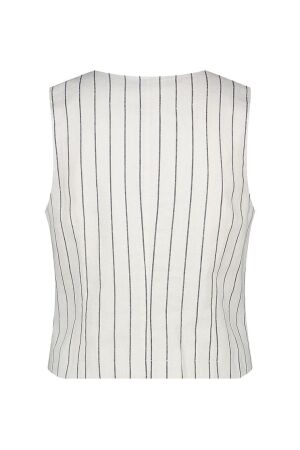 Red Button Red Button waistcoat cotton linen stripe srb4514 Gilets navy