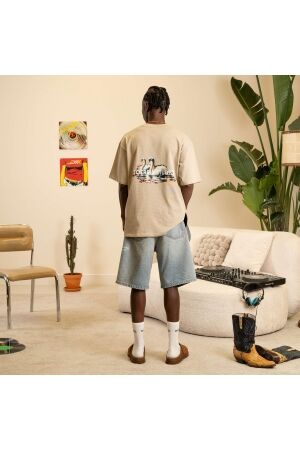 Quotrell Quotrell swan t-shirt th42548 Print T-shirts 8745 greige/white