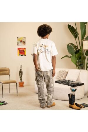 Quotrell Quotrell heron t-shirt th42541 Print T-shirts 8746 off white/red