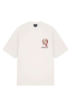 Quotrell Quotrell heron t-shirt th42541 Print T-shirts 8746 off white/red