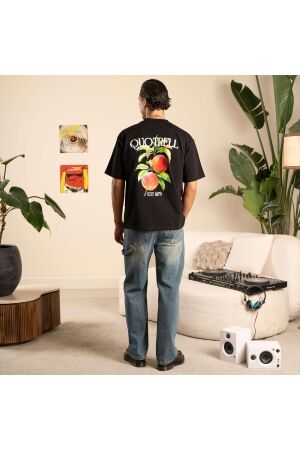 Quotrell Quotrell peaches t-shirt th42553 Print T-shirts 0002 black/white