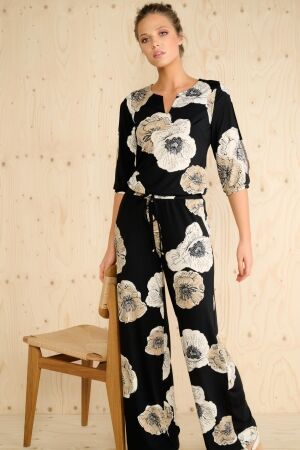 K-Design K-Design jumpsuit met bloemen design a107 Jumpsuit p908