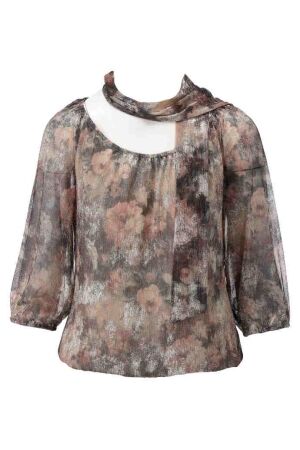 K-Design K-Design off shoulder top met design a252 T-shirt Lange mouw p974